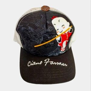 Ciano Farmer Baseball Hat Asian Embroidery Mesh Snapback Truckers Samurai